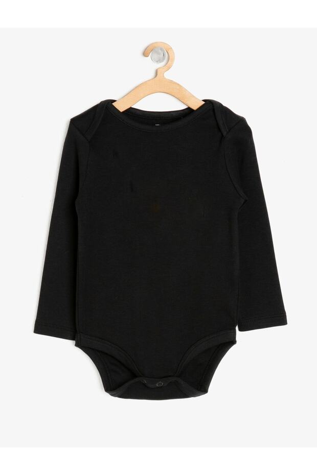 Black Long Sleeve Baby Zıbın Body