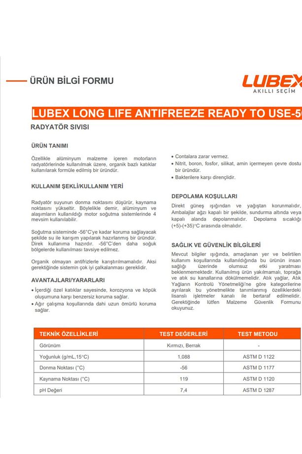 Antifriz Kırmızı 3lt - Long Lıfe - 2