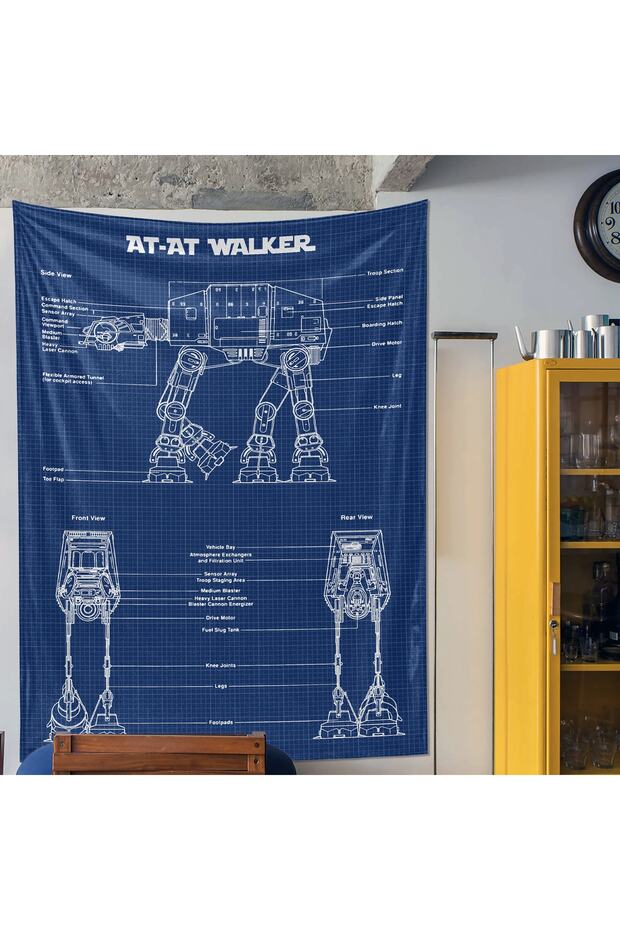 At- At Walker- Star Wars Duvar Örtüsü- Blueprint - 1