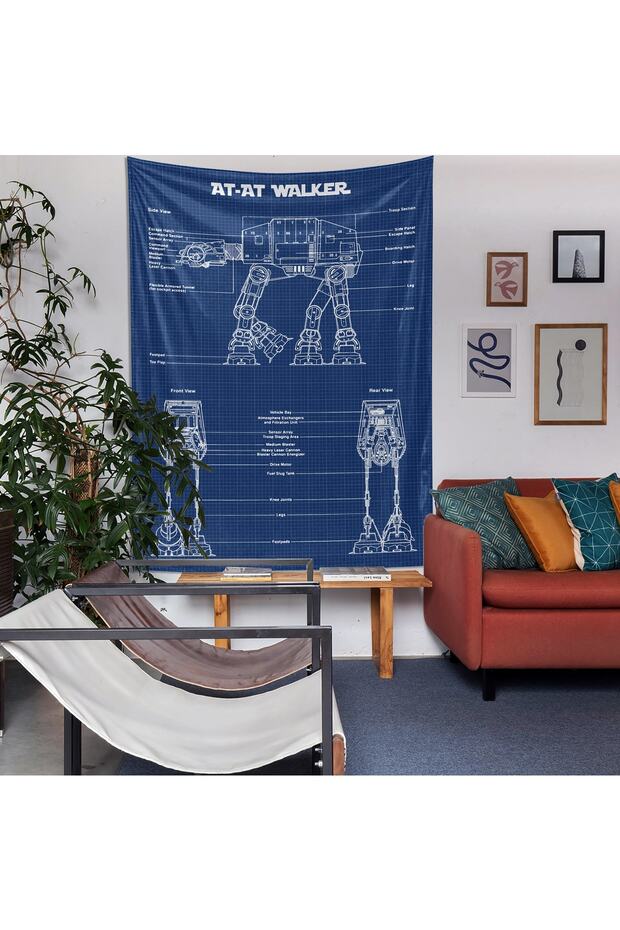 At- At Walker- Star Wars Duvar Örtüsü- Blueprint - 2