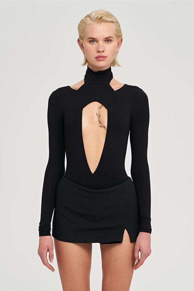 Kadın Siyah Storm Bodysuit - 1