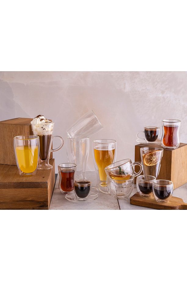 Çift Cidarlı 2’li Türk Kahvesi Fincan Takımı 80ml - 2