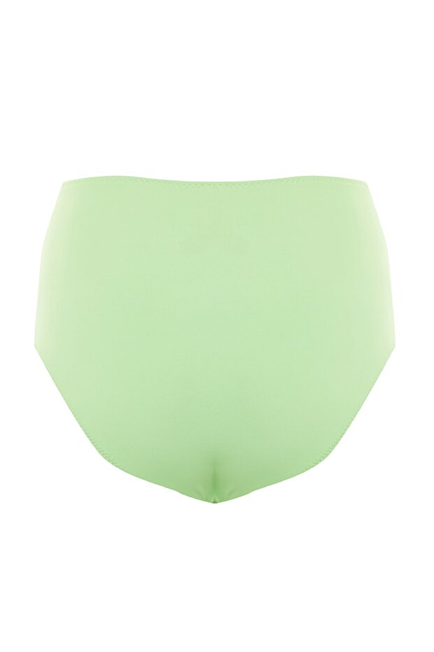 Yeşil Cut Out Detaylı Yüksek Bel Normal Paça Bikini Altı TBESS20BA0184 - 8