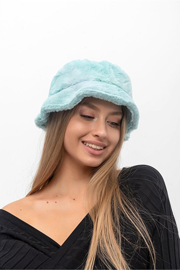 التعادل صبغ نمط أفخم النعناع الأخضر قبعة دلو - 4