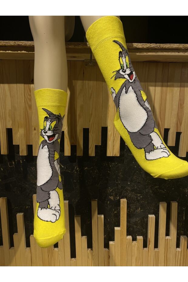 Patterned Character Colorful Socket Socks Çk22 - 2