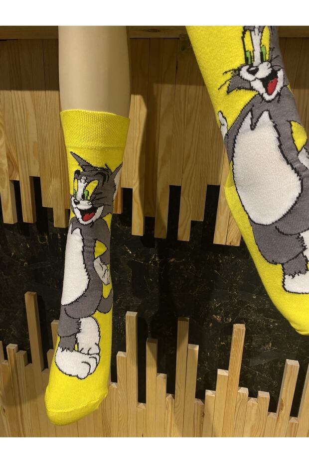 Patterned Character Colorful Socket Socks Çk22 - 3
