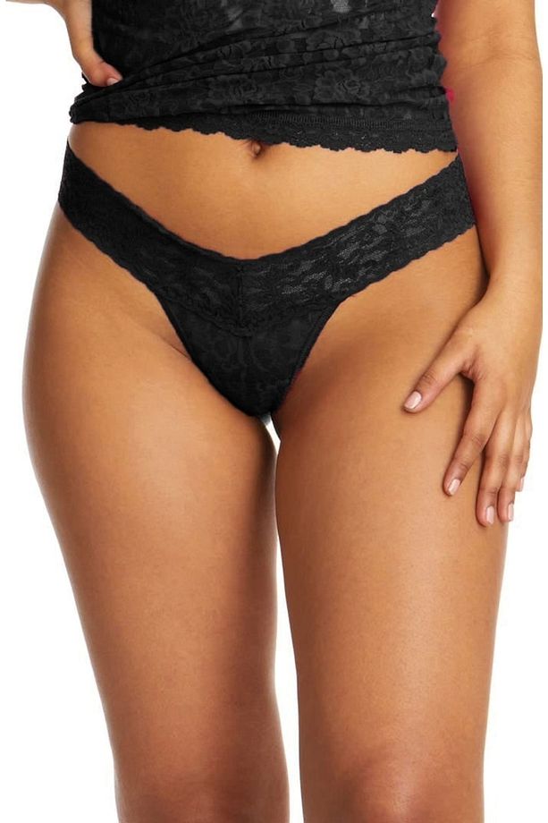 Tanga G String Siyah Dantelli - 2