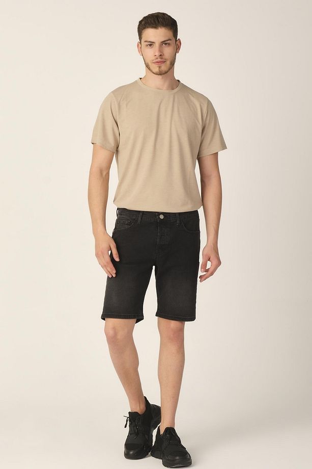 Erkek Regular Fit Jean Şort (21-cmlsrt) - 1