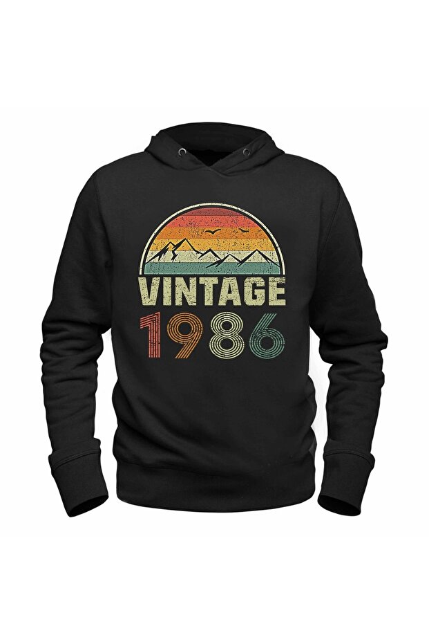 سويت شيرت أسود عتيق 1986