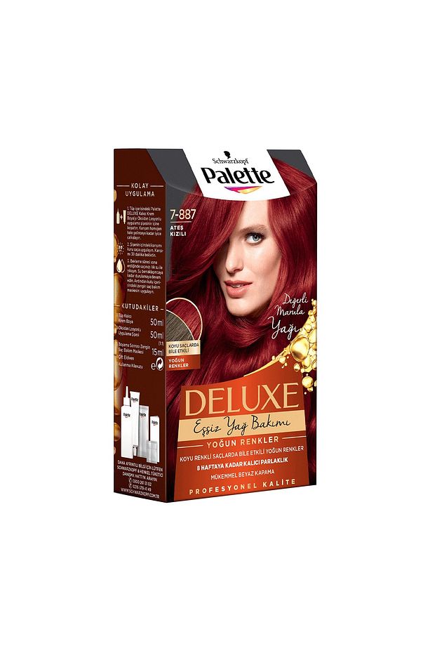 Deluxe Yoğun Renkler Saç Boyası 7-887 Ateş Kızılı - 1