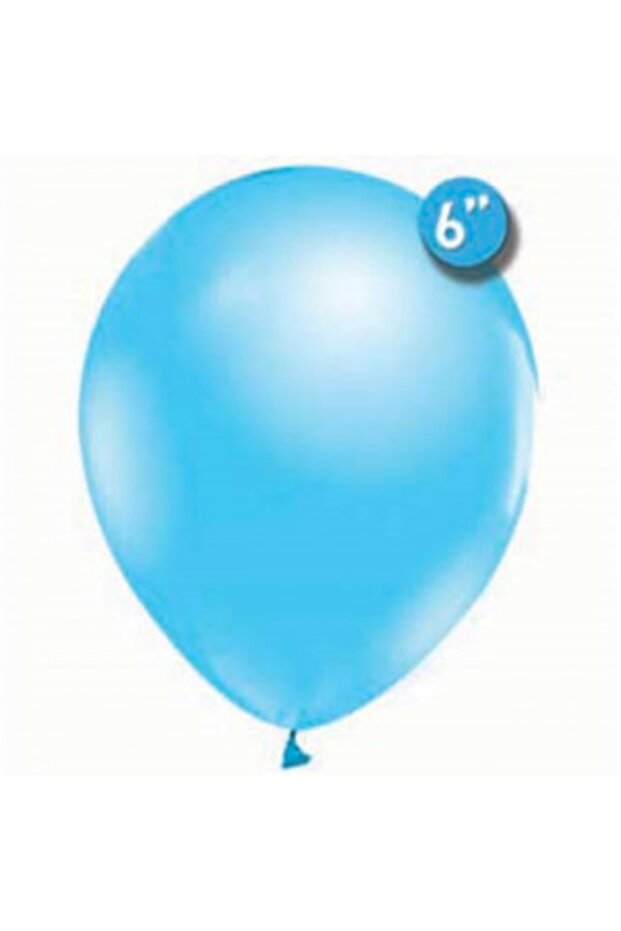 Metallic Light Blue Balloon 6 Inc