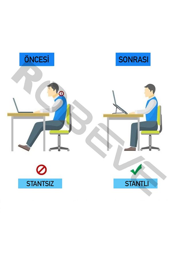 Taşınabilir Laptop Stant Bilgisayar Stant Notebook Stant Tüm Laptoplarla Uyumlu Bilgisayar Standı - 4