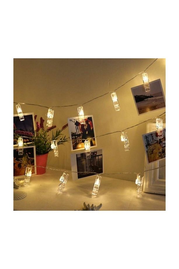 1,5 Metre Pilli Led Işıklı Fotoğraf Mandalları Animasyonlu Çocuk Bebek Odası Aydınlatma Organizasyon - 1