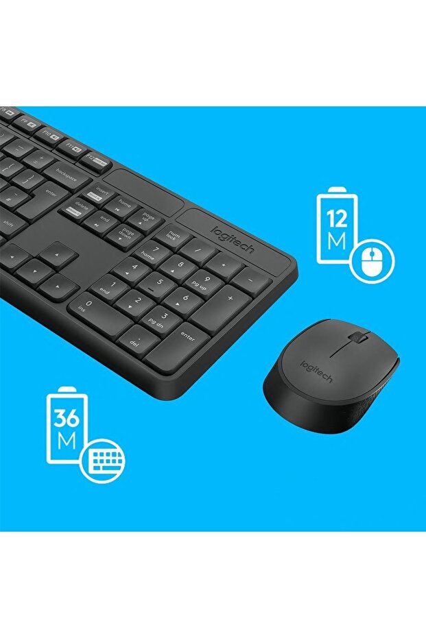 Mk235 Kablosuz Klavye Mouse Seti Arapça - 7