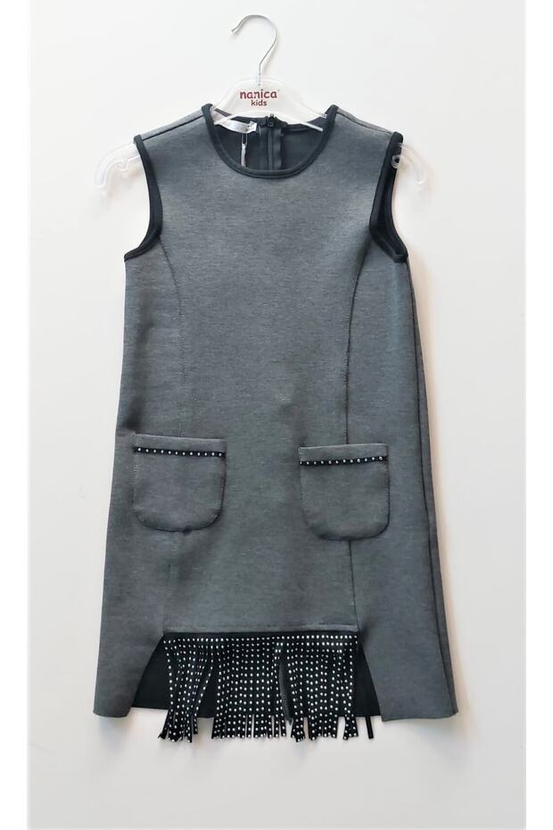 Girl's Winter Jewelled Leg Gilet Dress