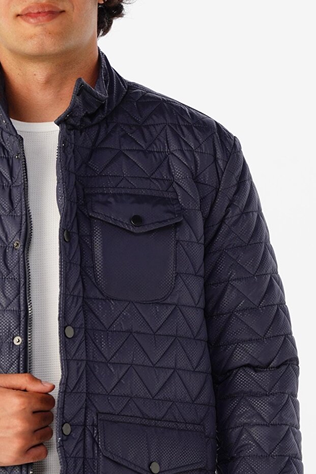 Slim Kalıp Kapitone Mont - 4