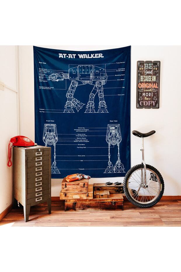 At- At Walker- Star Wars Duvar Örtüsü- Navyblue - 6
