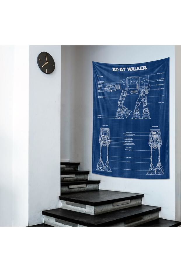At- At Walker- Star Wars Duvar Örtüsü- Blueprint - 3