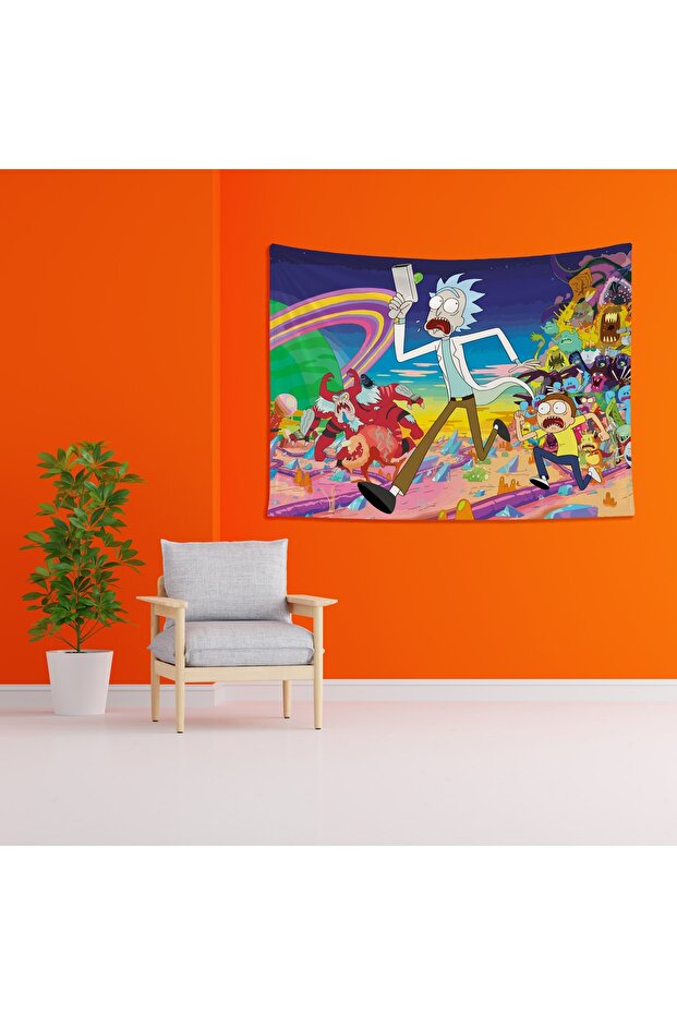 Rick And Morty Duvar Örtüsü - 100 Cm X 135 Cm - 4