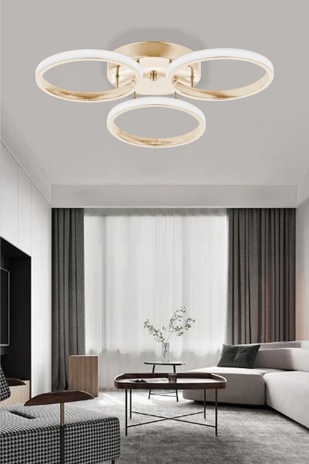 6174-3 Sarı Led Avize - 2