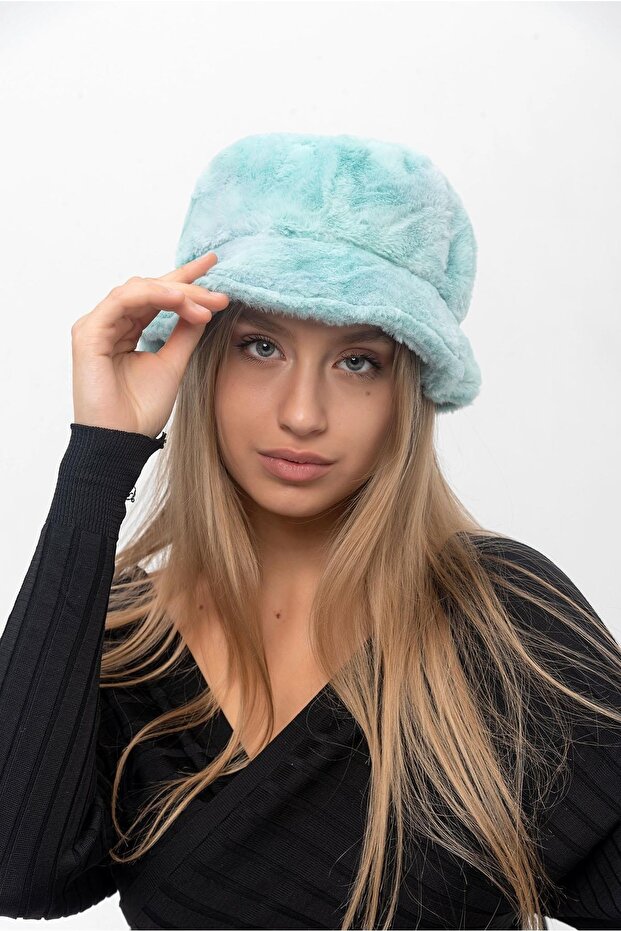 التعادل صبغ نمط أفخم النعناع الأخضر قبعة دلو - 1