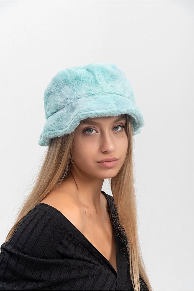 التعادل صبغ نمط أفخم النعناع الأخضر قبعة دلو - 3