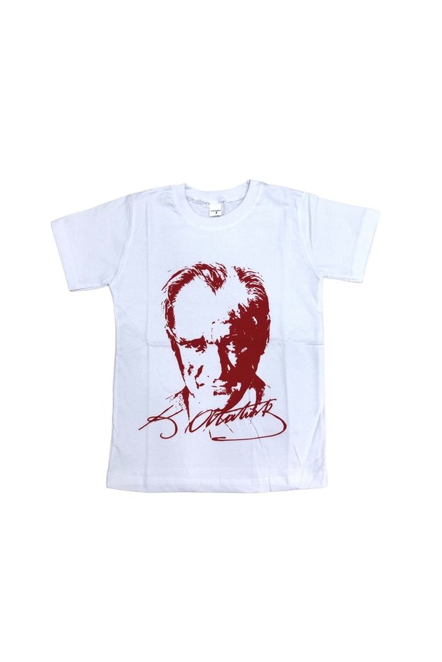 Atatürk Short Sleeve Combed Cotton Super T-Shirt 23 April 29 October Atatürk 10 November
