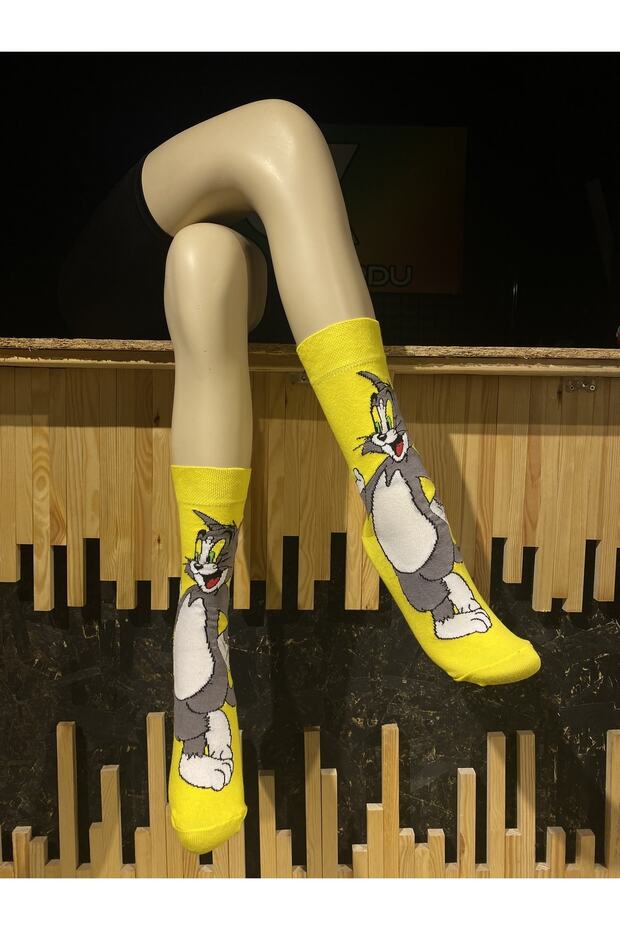 Patterned Character Colorful Socket Socks Çk22 - 1