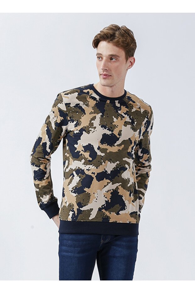 Crew Neck Mustard Men's Sweatshirt Taska