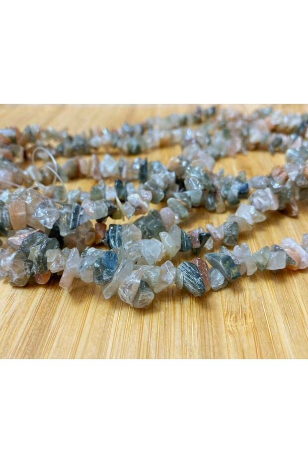 مجموعة حجر اللابرادوريت الطبيعي المكسور - 2