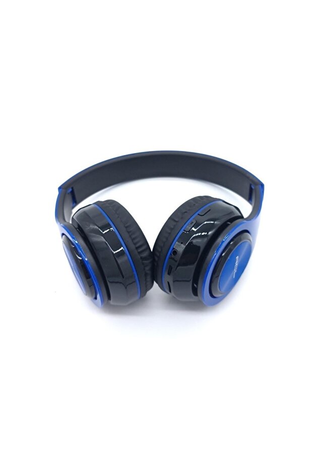 Abk-03 Kablosuz Rgb Led Bluetooth Kulaklık Mavi Siyah - 5