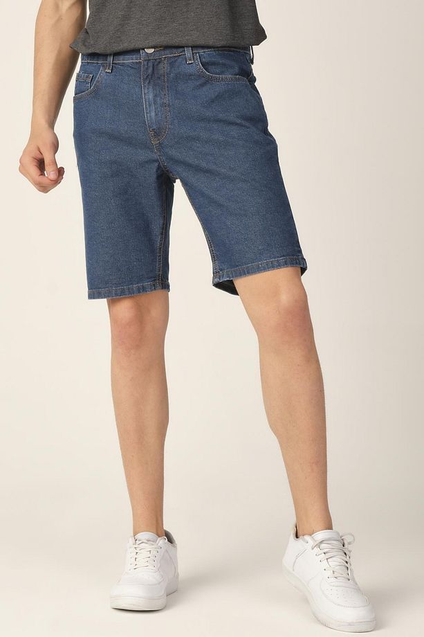 Erkek Mavi Regular Fit Jean Şort - 3