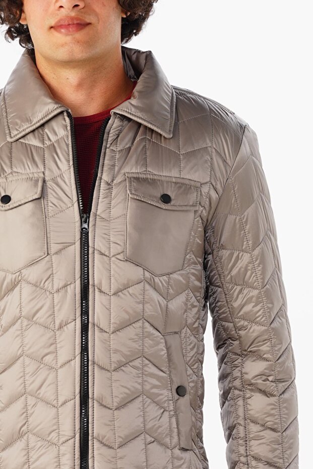 Slim Kalıp Kapitone Mont - 4