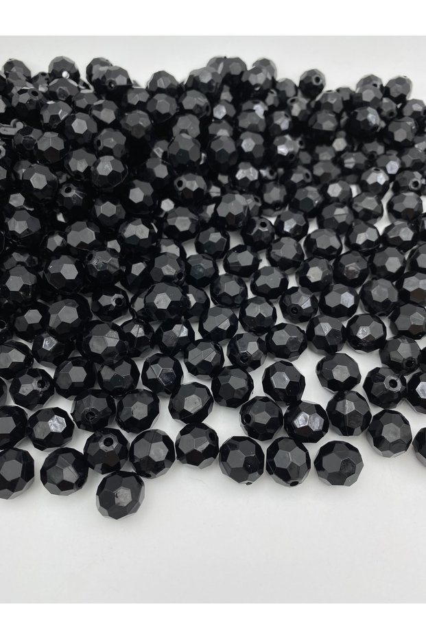 14mm Black Color Honeycomb Model Acrylic Beads, Jewelry, Bag Making Beads (100gr,~80 Pieces)