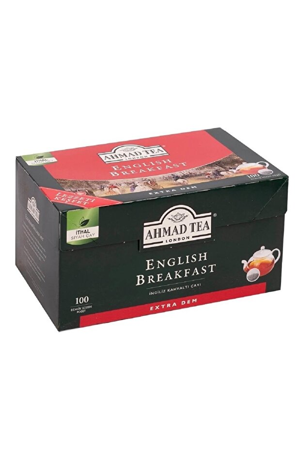 English Breakfast Demlik Poşet Çay 100'lü X 12 Adet - 1