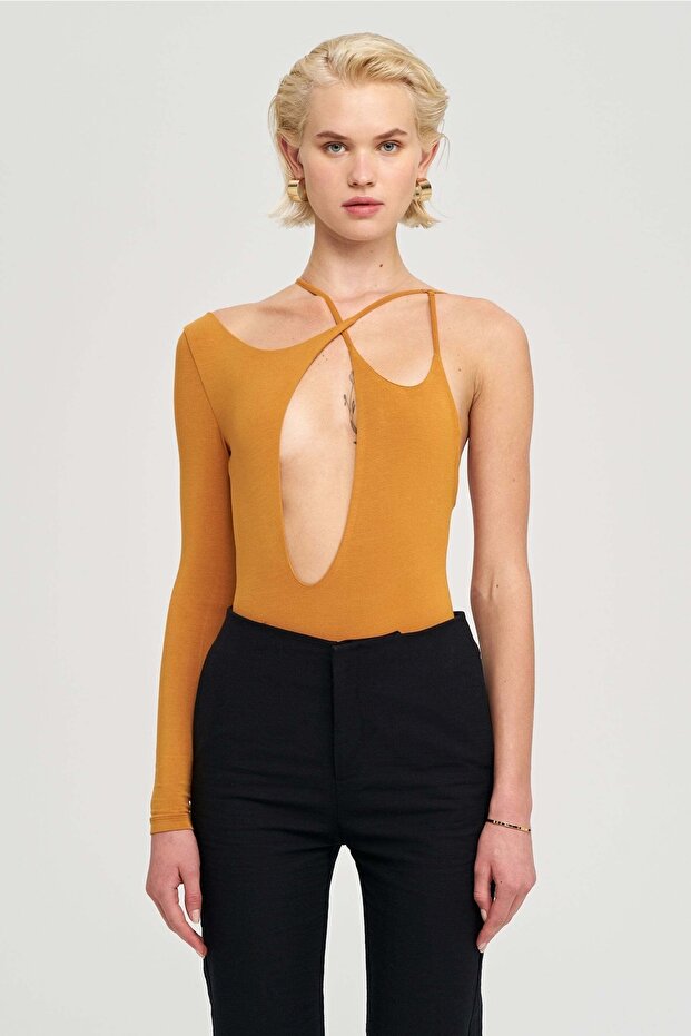 Kadın Hardal Cecılıa Bodysuıt - 1
