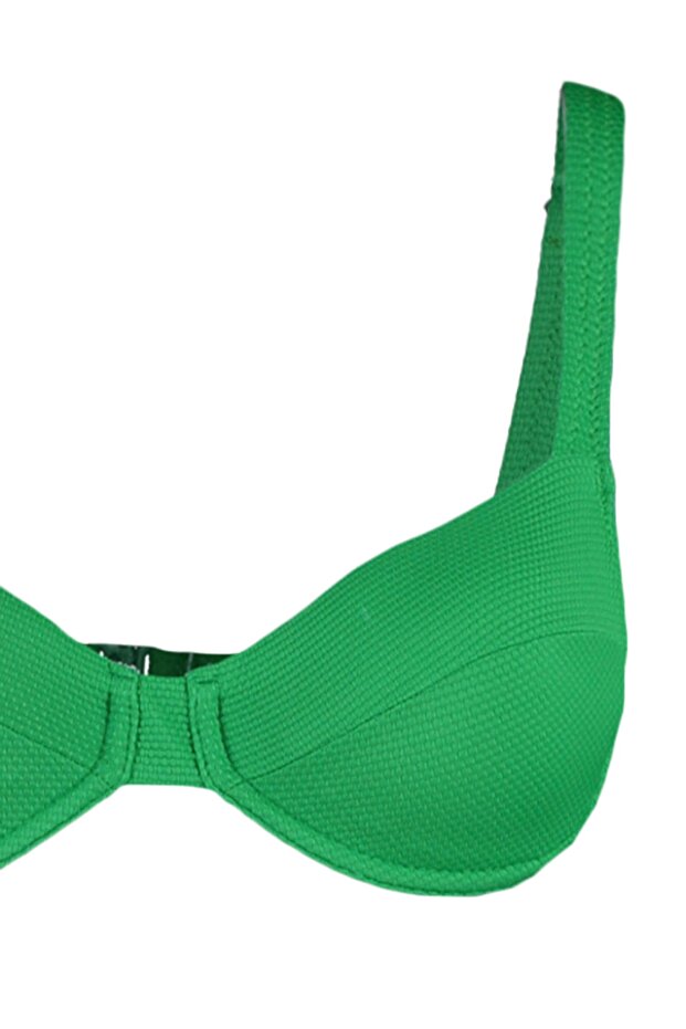 Yeşil Balenli Dokulu Bikini Üstü TBESS23BU00066 - 9