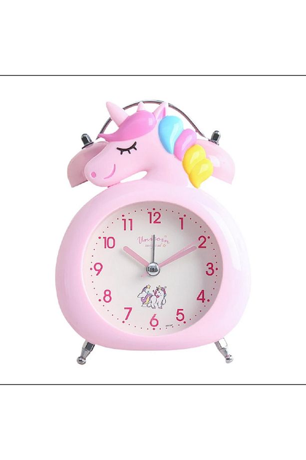 Sevimli Karikatür Unicorn Çalar Saat Ve Gece Lambası - 2