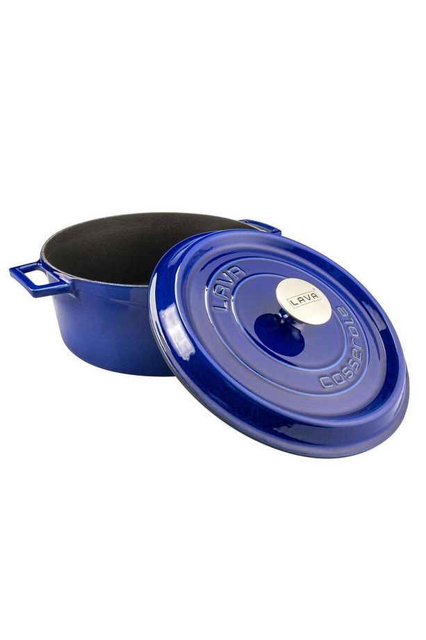 Döküm Yuvarlak Derin Tencere Çap(Ø)24 Cm Trendy Mavi - 4