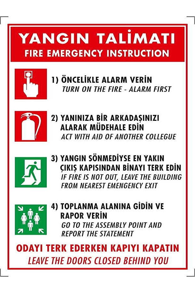 Fire Instruction Warning/Warning Sign