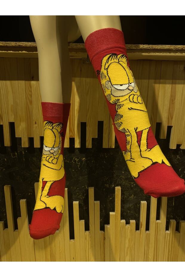 جوارب بمقبس ملونة ذات طابع منقوش ck22 - 2