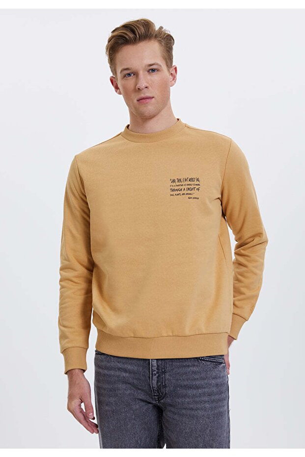 Men's 100% Cotton Printed Crew Neck Sweat Better Cotton