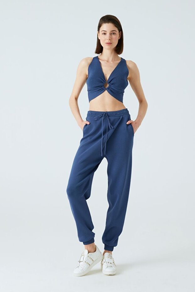 Elastik Paça Detaylı Jogger Pantolon - 2