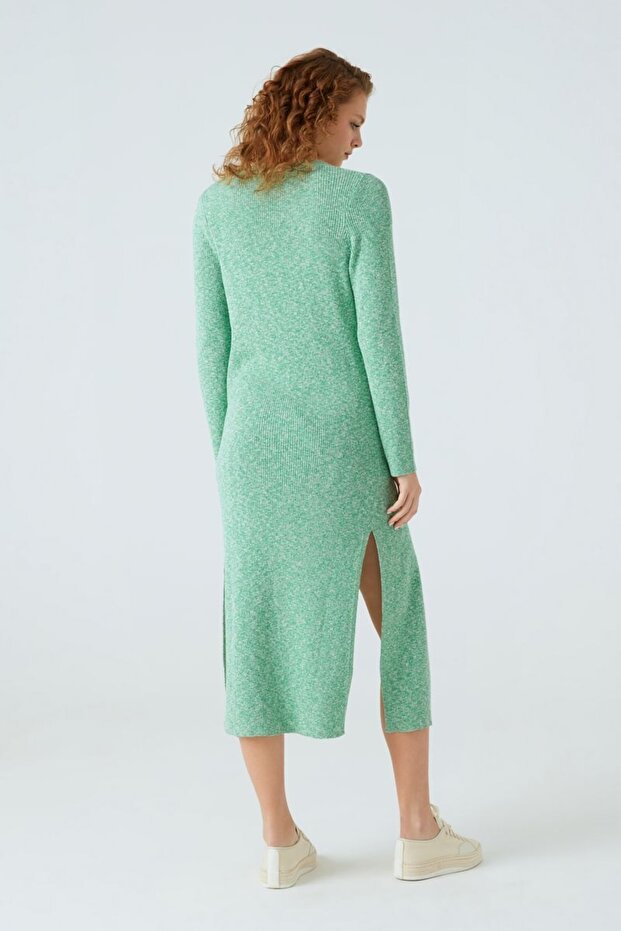 Ζακέτα Maxi Slit V-Neck - 5