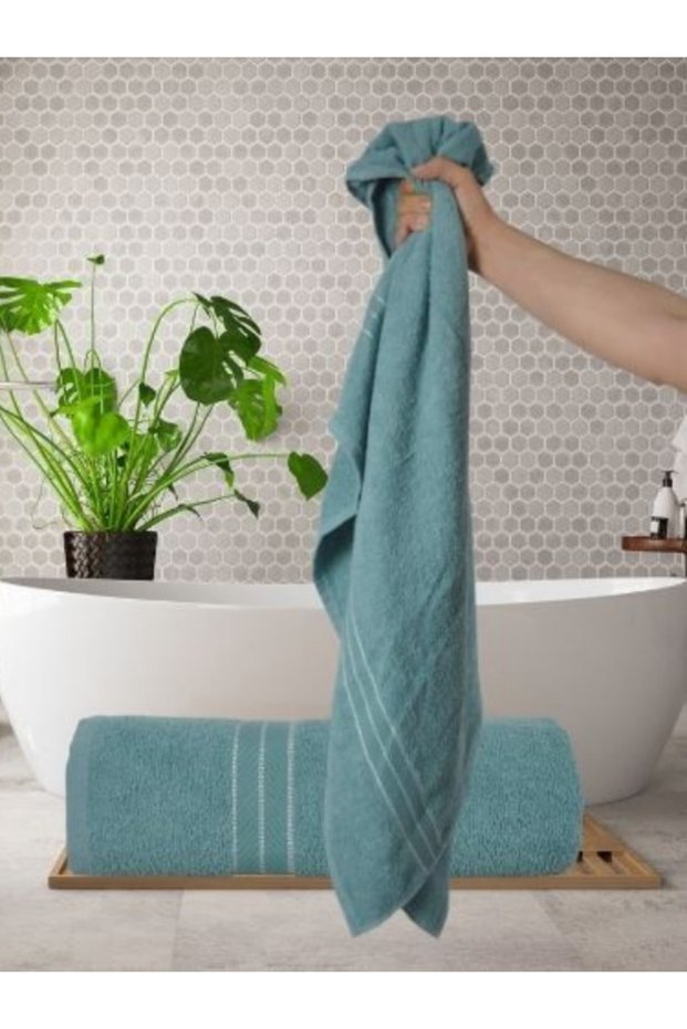 Can Extra Soft Water Absorbent 90x140 Green Single Bath Towel