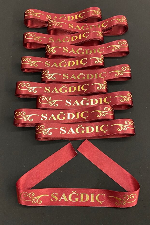 ZEYMERADE Bordo Sağdıç Kol Kurdele Bileklik Bant, Kına Gecesi Düğün Bride Bekarlığa Veda Söz, 1 Adet
