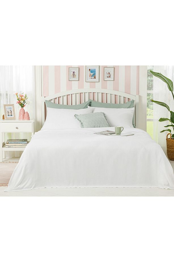 Cool Stripe Soft Touch Tek Kişilik Pike Seti 150x220 Cm Beyaz - 1
