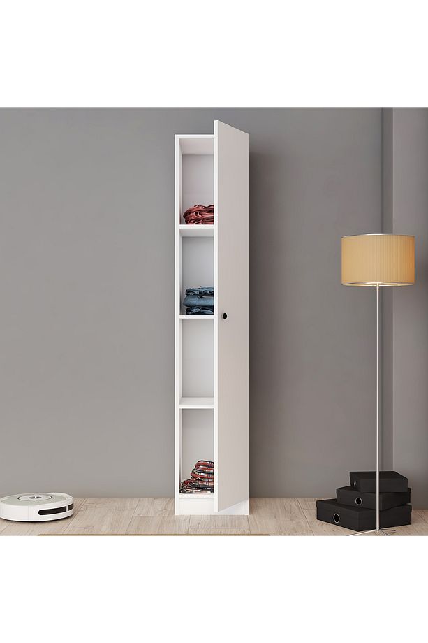 Zoe Tek Kapılı Elbise Dolabı Gardırop Çok Amaçlı Dolap - 2
