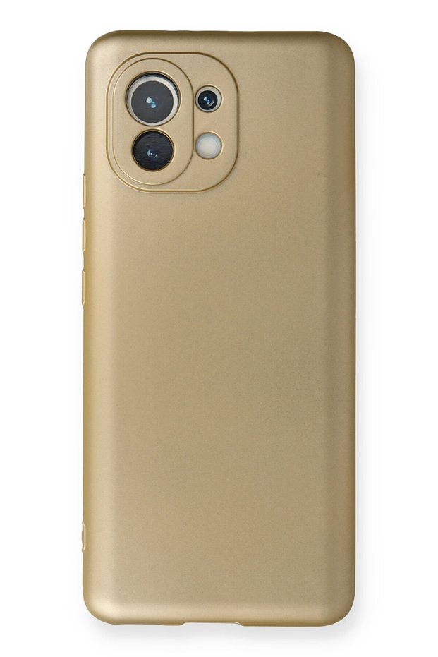 Compatible Case for Xiaomi Mi 11 Soft Colorful Flexible Premium Rubber Silicone - Gold