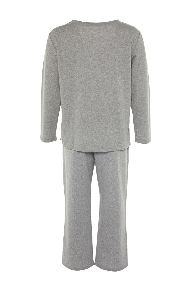 Szary dres z rozcięciami na nogawkach, duże rozmiary TBBAW23AI00055 - 11